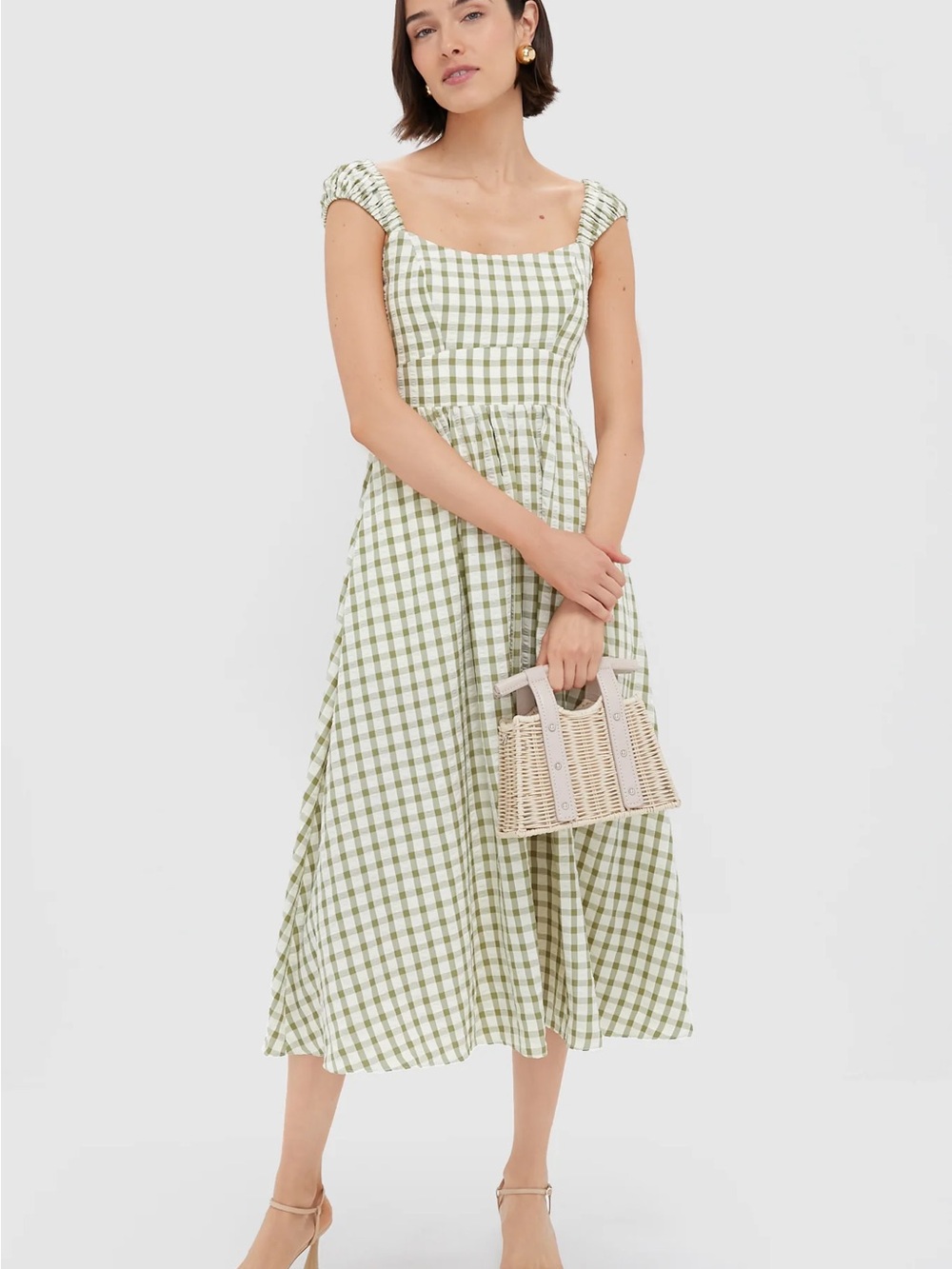 Tuckernuck Sage Gingham Seersucker Amy Dress